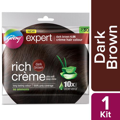 Godrej Rich Creme Hair Colour Dark Brown 20G + 20ml INDIAN -311495132