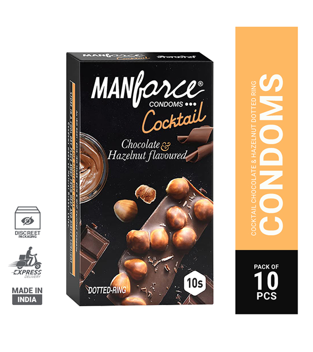 Manforce Hazelnut & Chocolate Flavoured Cocktail Condom 10p India - 312064852