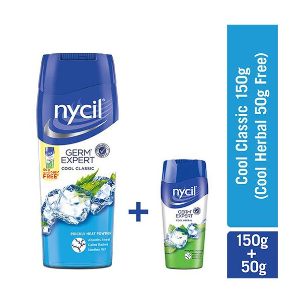 NYCIL GERM EXPERT COOL CLASSIC POWDER 150G+50 INDIAN 184042761