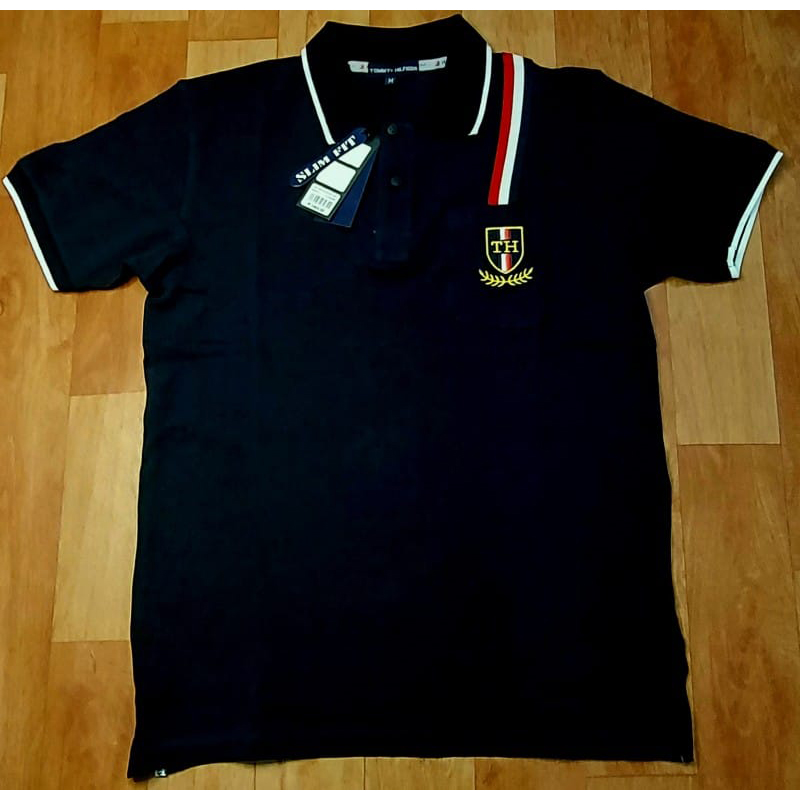 Tommy Helfire Polo Tshirt - BLACK Size - M
