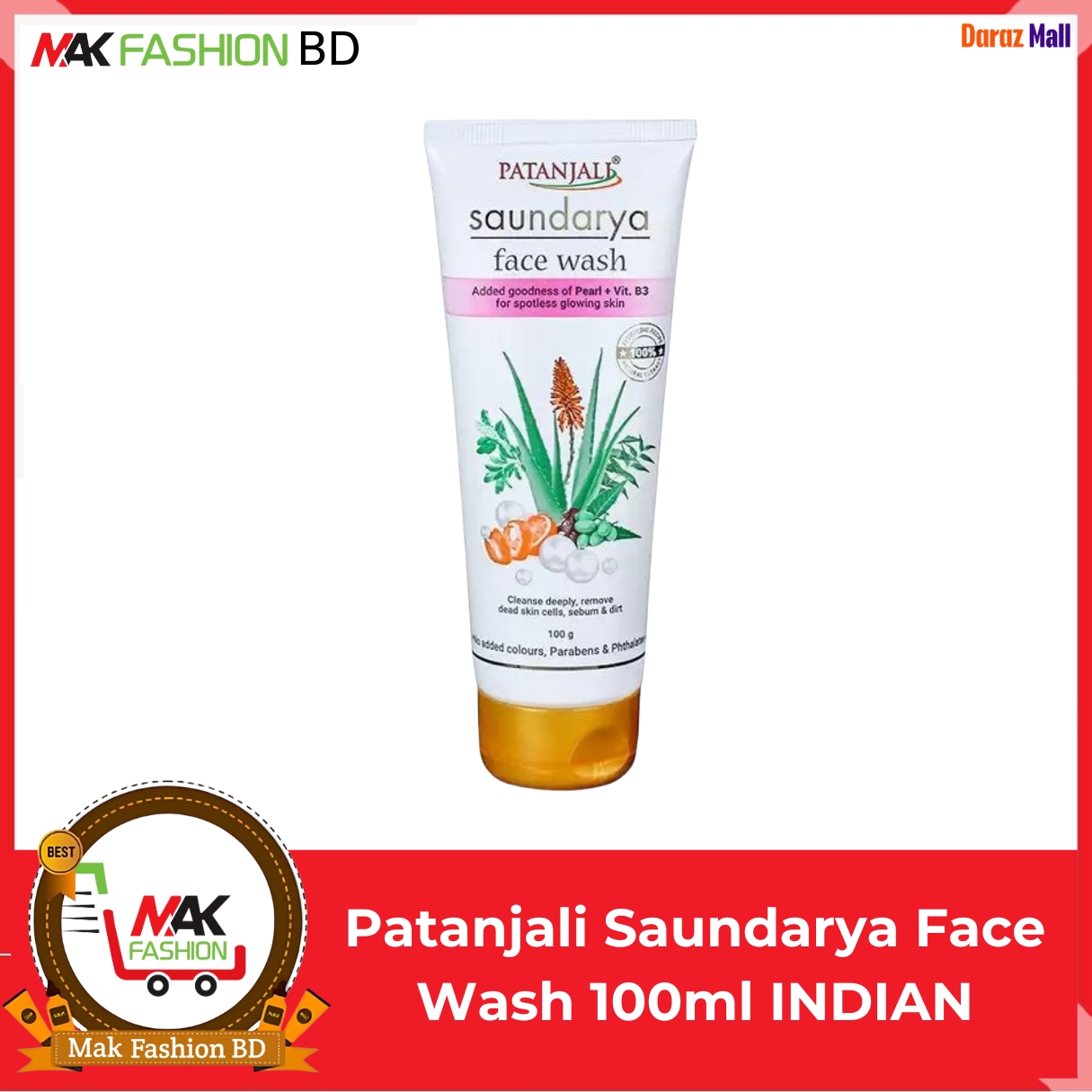 Patanjali Saundarya Face Wash 100ml INDIAN  - 110490674