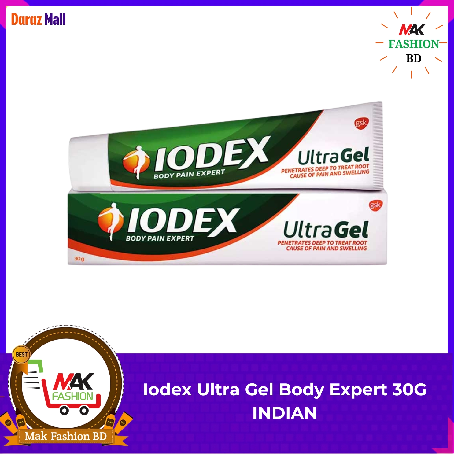 Iodex Pain Relievers Ultra Gel Body Pain Expert 30G INDIAN 199399087