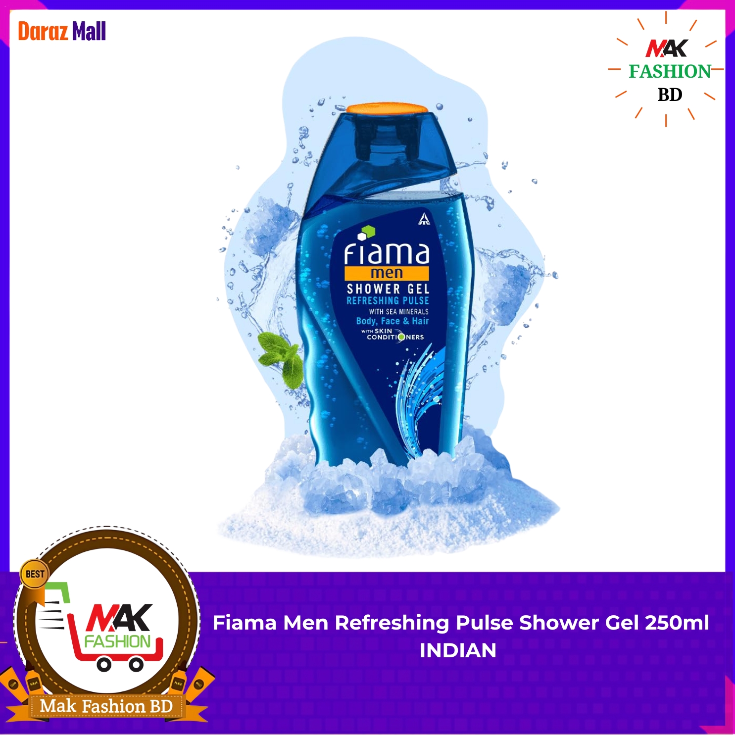 Fiama Men Refreshing Pulse Shower Gel 250ml  INDIAN -202756166