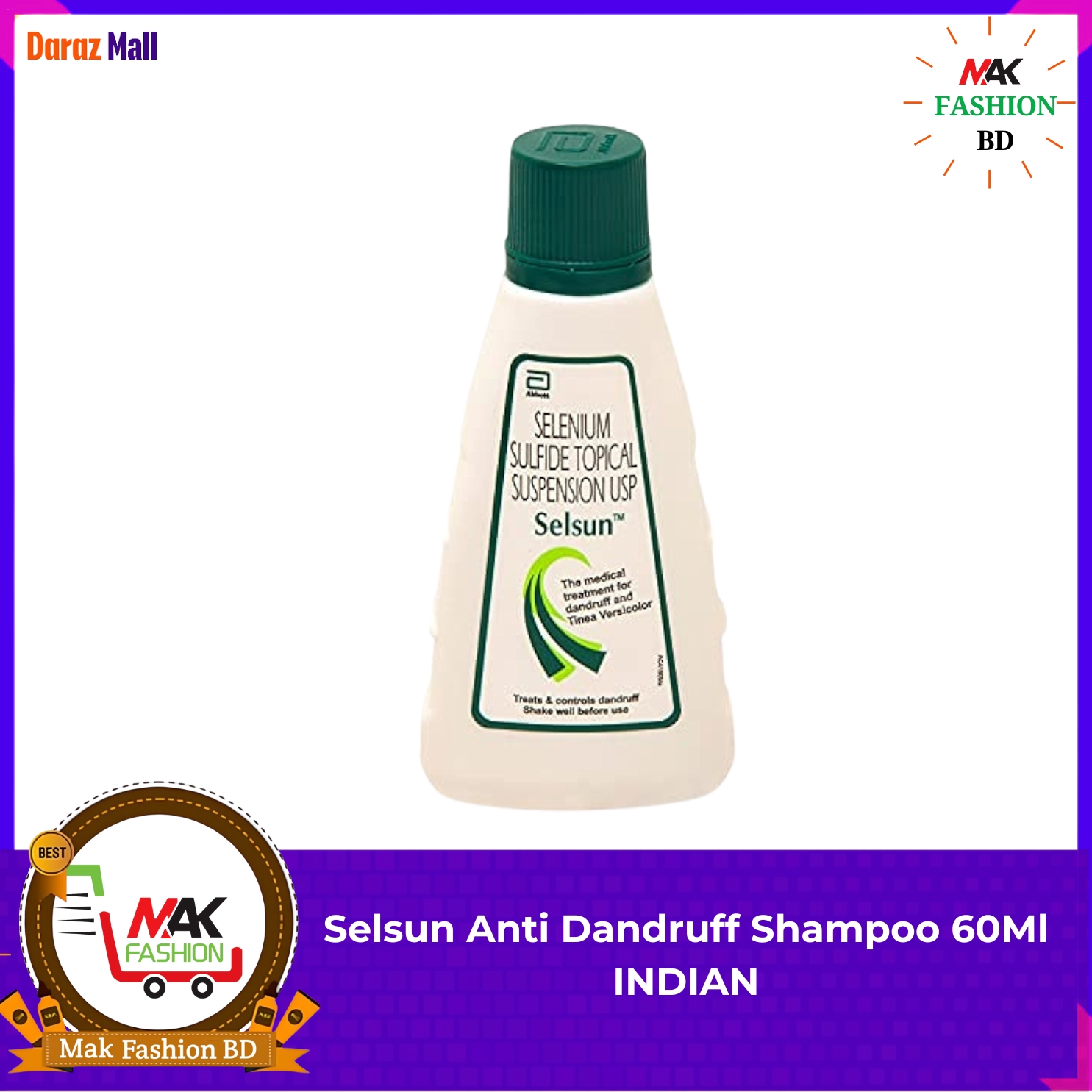 Selsun Anti Dandruff Shampoo 60ml INDIAN 203828951