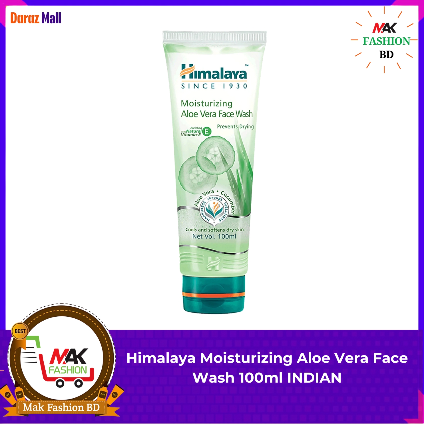 Himalaya Moisturizing Aloe Vera Face Wash 100ml INDIAN 276447339