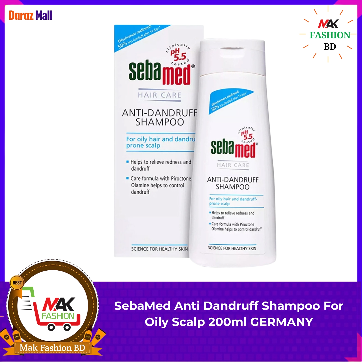 SebaMed Anti-Dandruff Shampoo For Oily Scalp 200ml GERMANY  284099249