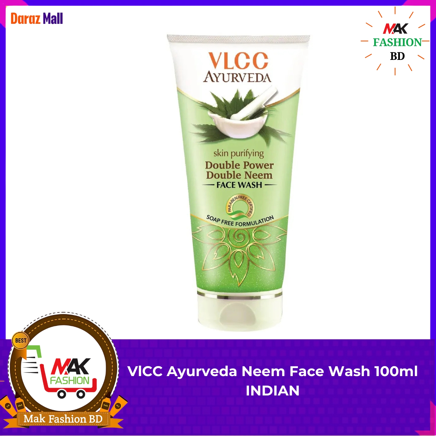 Vlcc Ayurveda Neem Face Wash (Soap Free) 100ml INDIAN 286853088