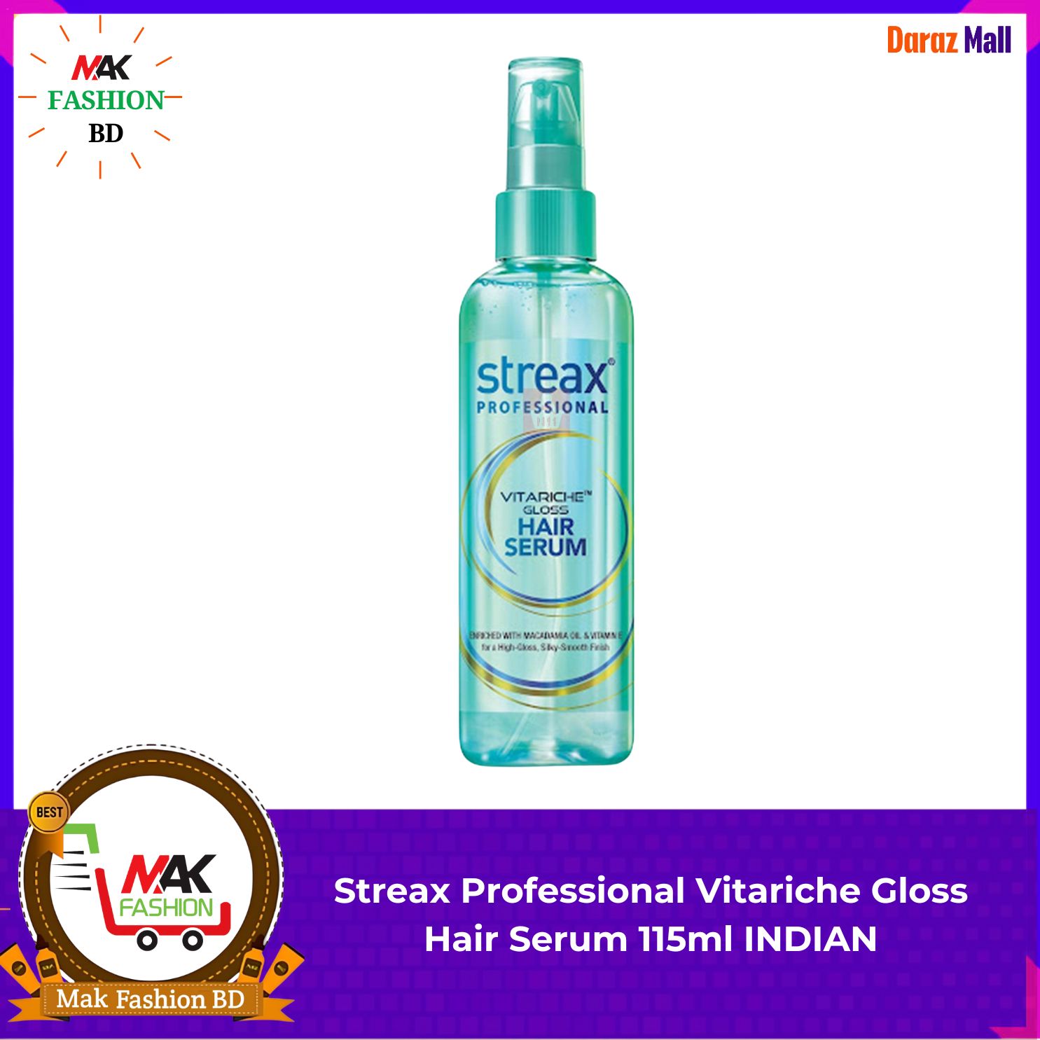 Streax Professional Vitariche Gloss Hair Serum 115ml INDIAN  303082600