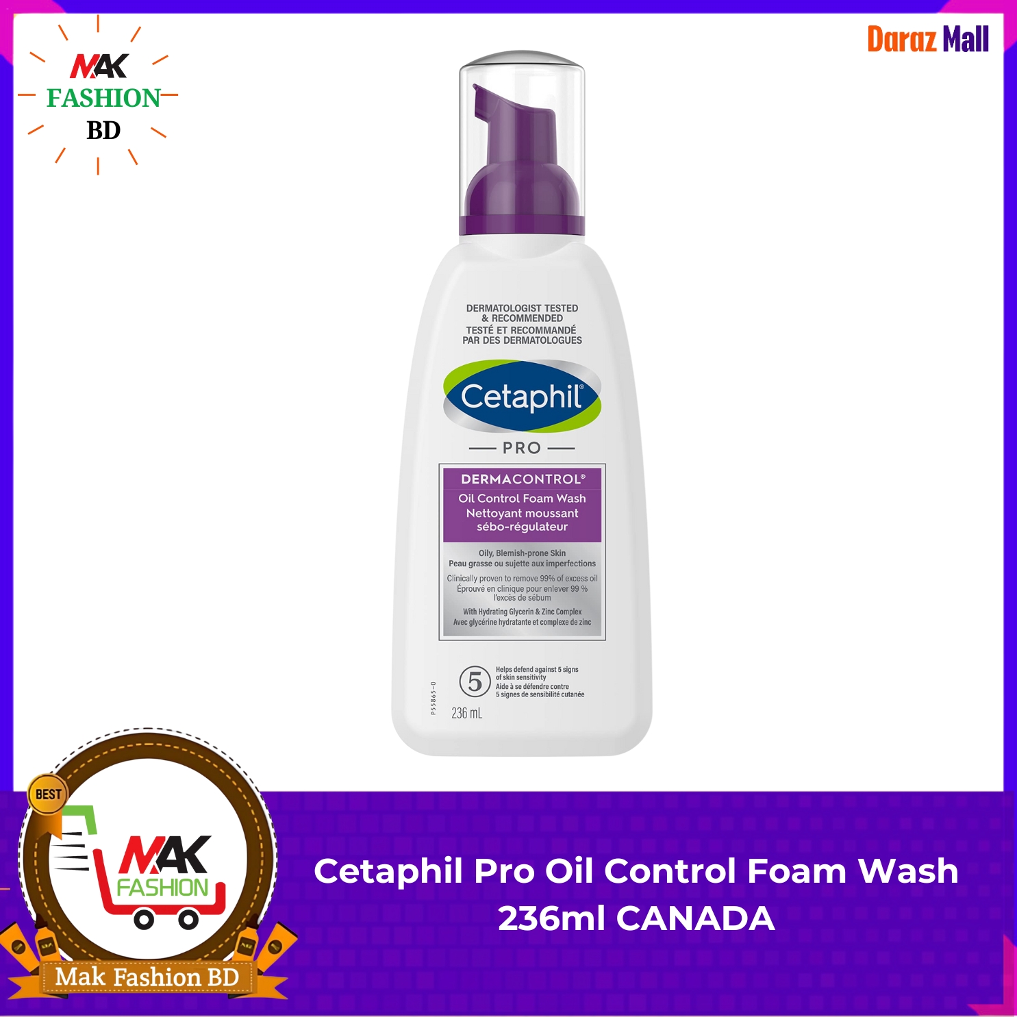 Cetaphil Pro Oil Control Foam Wash 236ml Canada  305775840