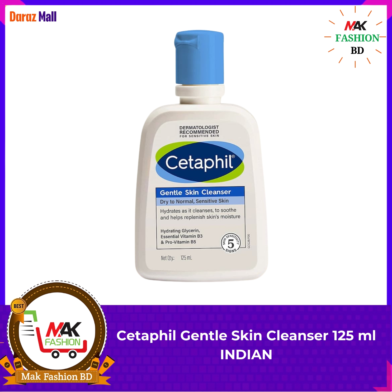 Cetaphil Gentle Skin Cleanser 125ml INDIAN 308158853
