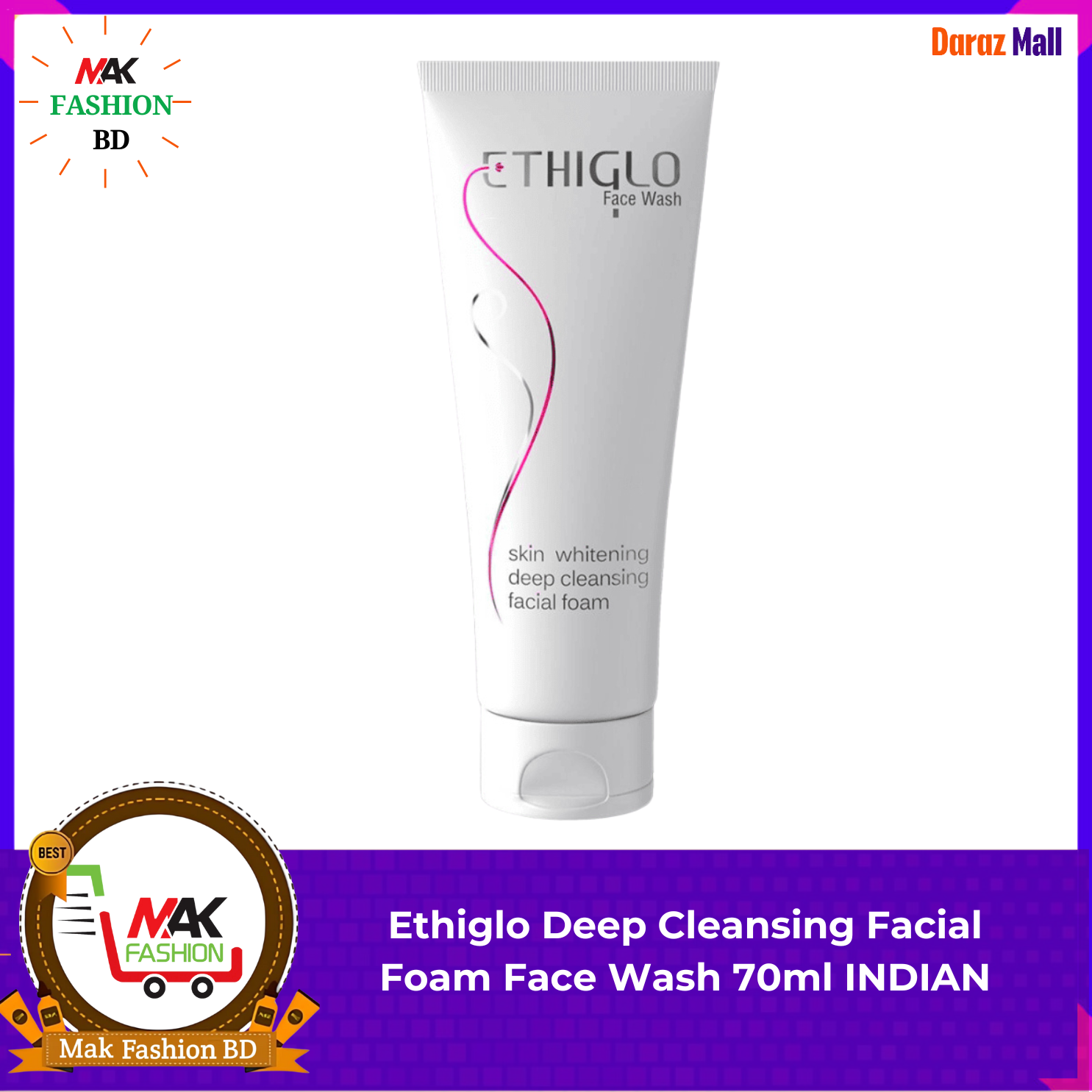 Ethiglo Deep Cleansing Facial Foam Face Wash 70ml INDIAN 315331815