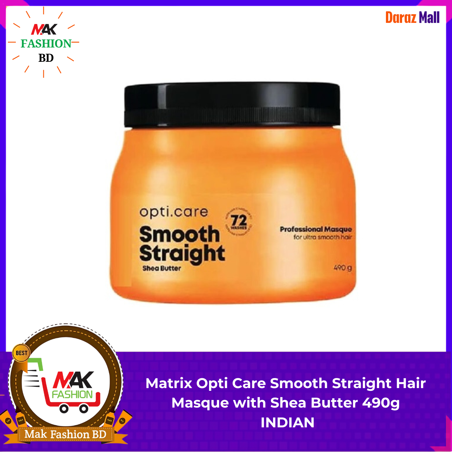 Matrix Opti Care Smooth Straight Hair Masque with Shea Butter 490g INDIAN 322039432