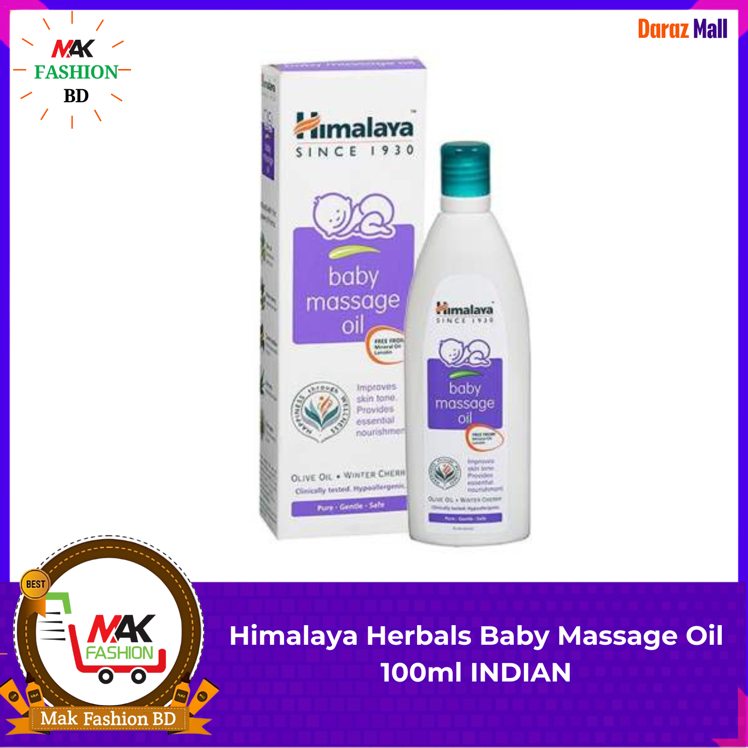 Himalaya Herbals Baby Massage Oil 100ml INDIAN 323438358