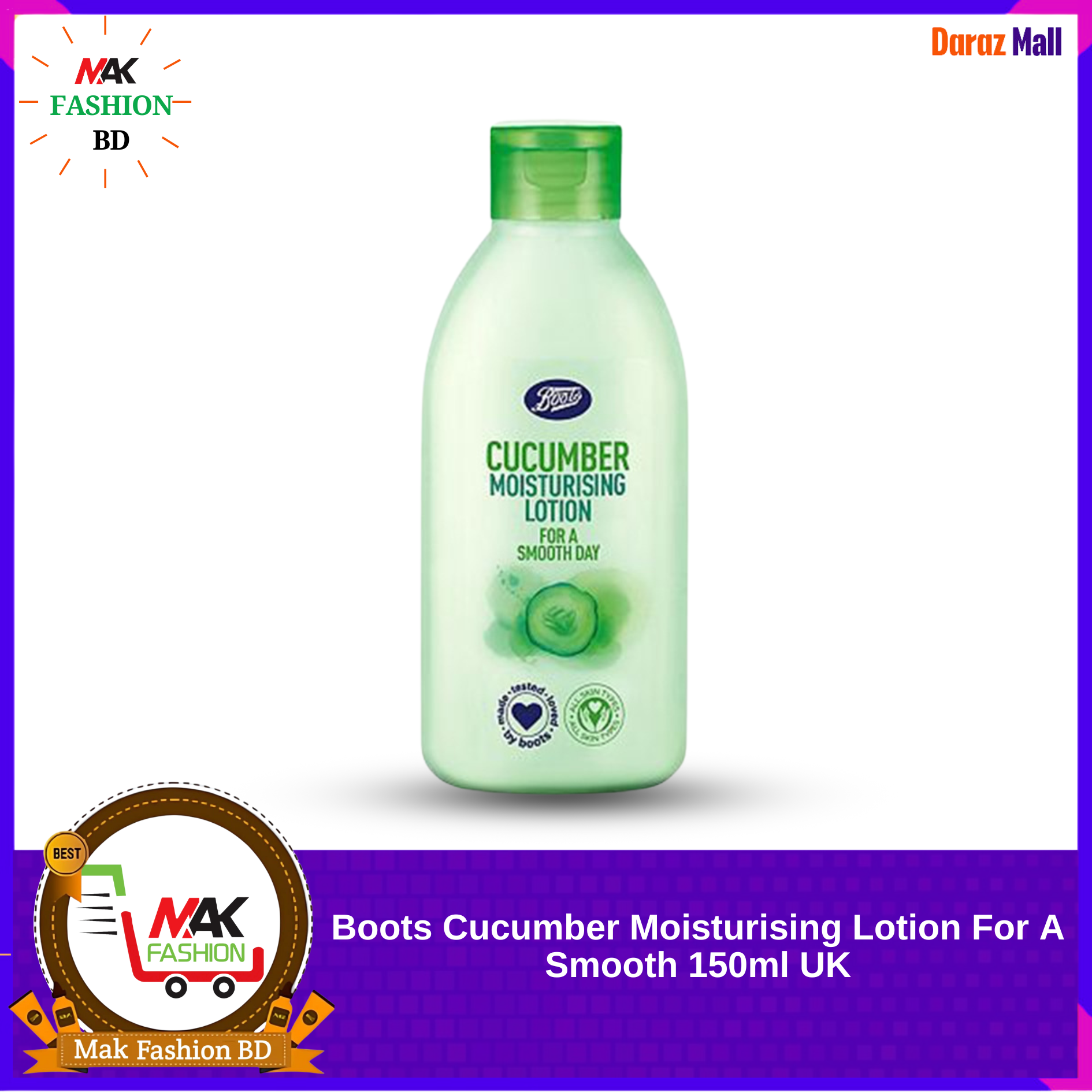 Boots Cucumber Moisturising Lotion For A Smooth Day 150ml UK 327699995