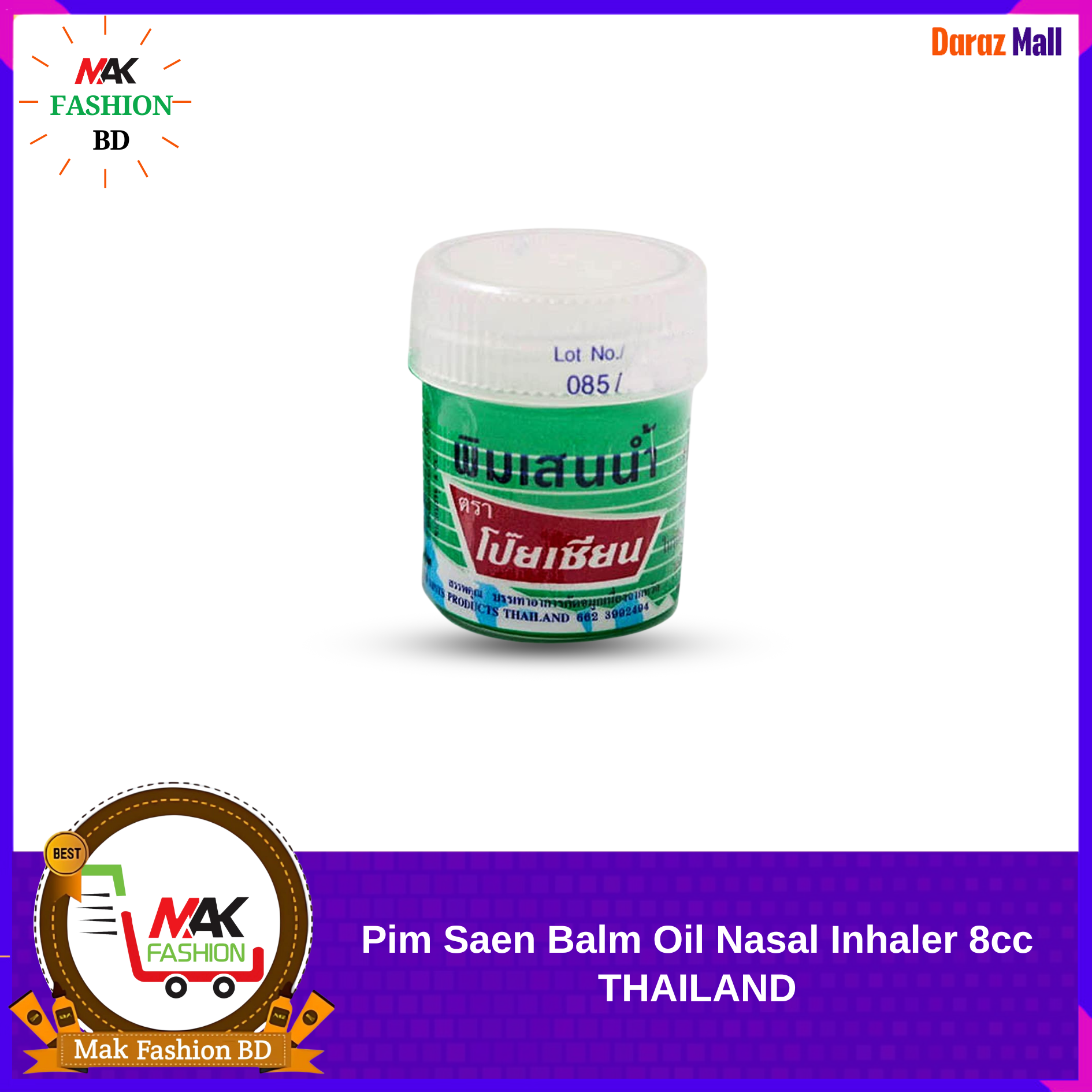 Pim Saen Balm Oil Nasal Inhaler 8cc THAILAND 330886858
