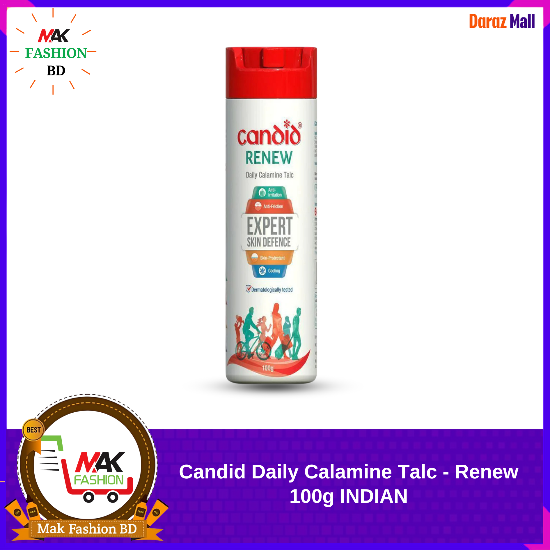 Candid Daily Calamine Talc Renew 100g INDIAN 343173874