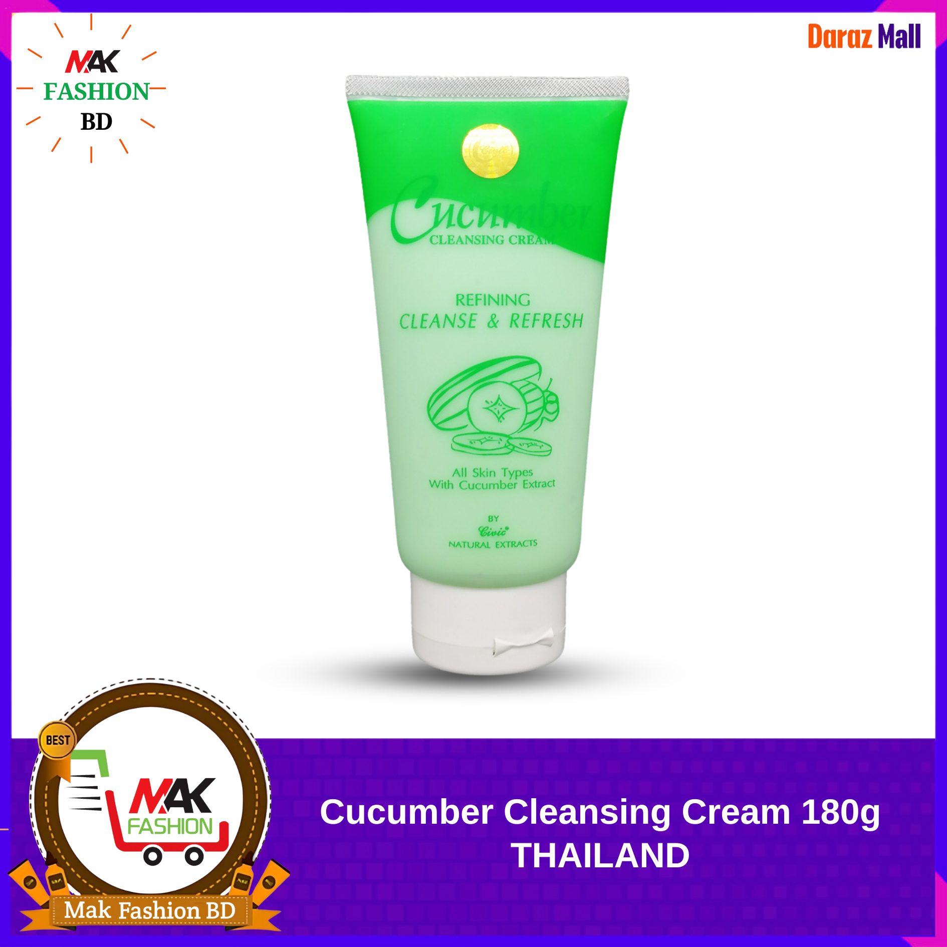 Cucumber Cleansing Cream 180g THAILAND 344692517