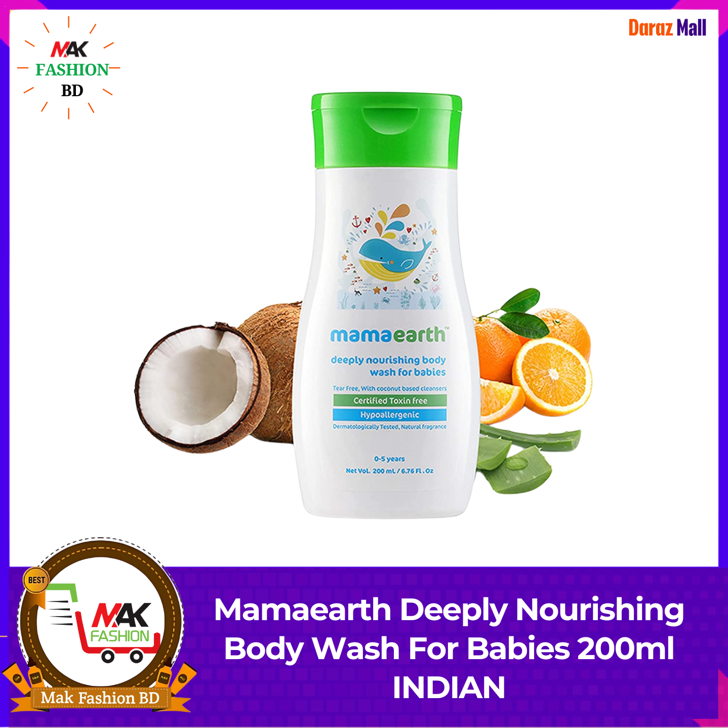 Mamaearth Deeply Nourishing Body Wash For Babies 200ml INDIAN 362795292