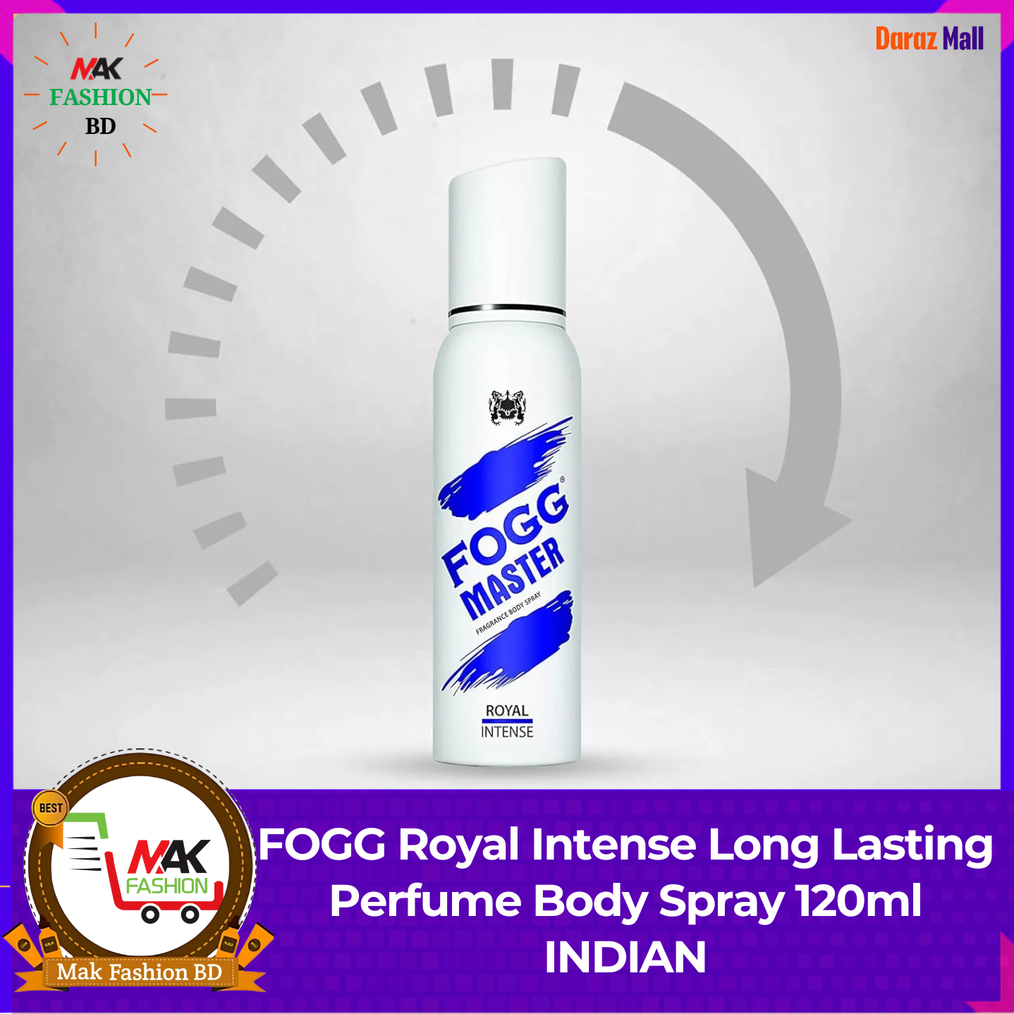 FOGG Royal Intense Long Lasting Perfume Body Spray 120ml INDIAN  363019251