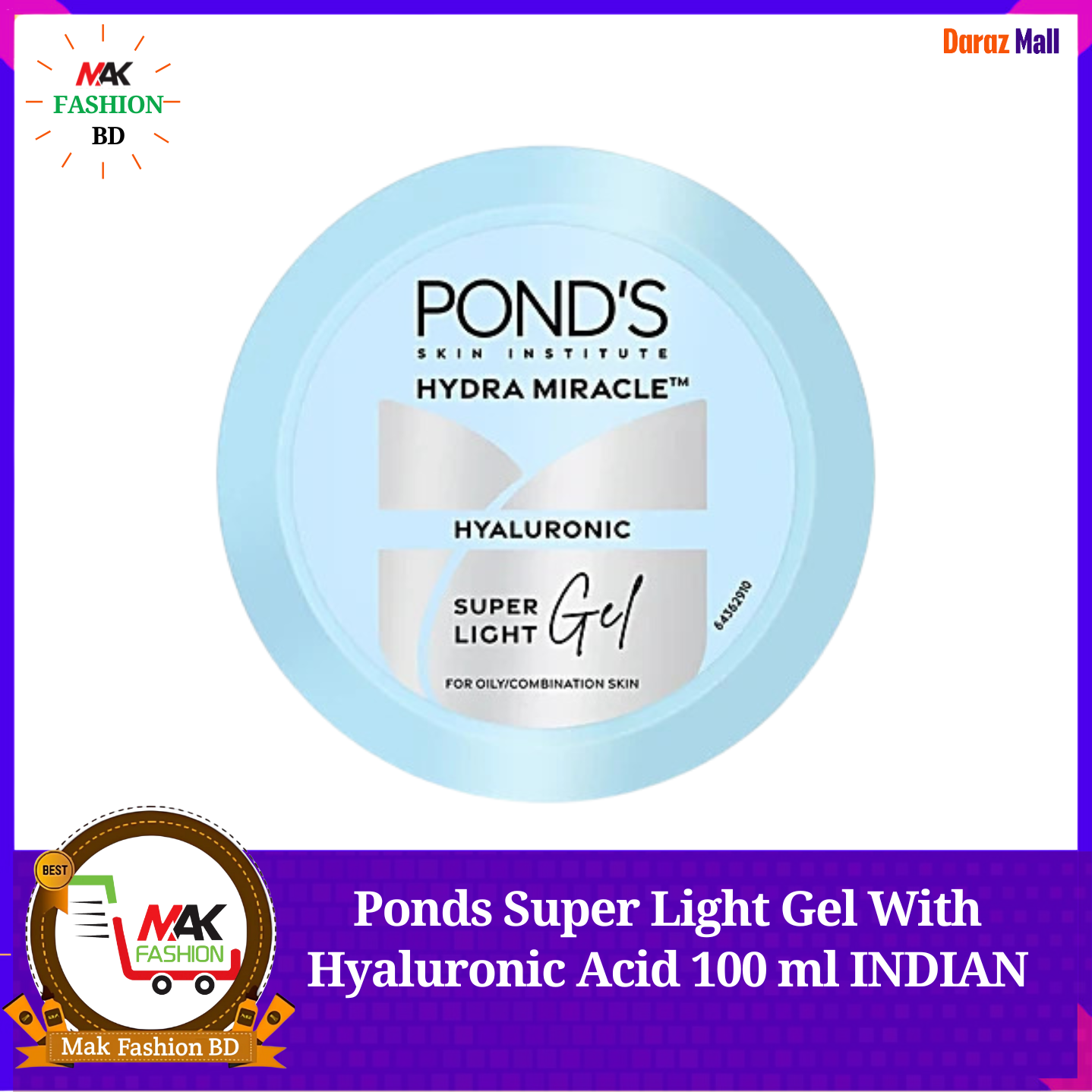 Ponds Super Light Gel With Hyaluronic Acid 100ml INDIAN 506043995