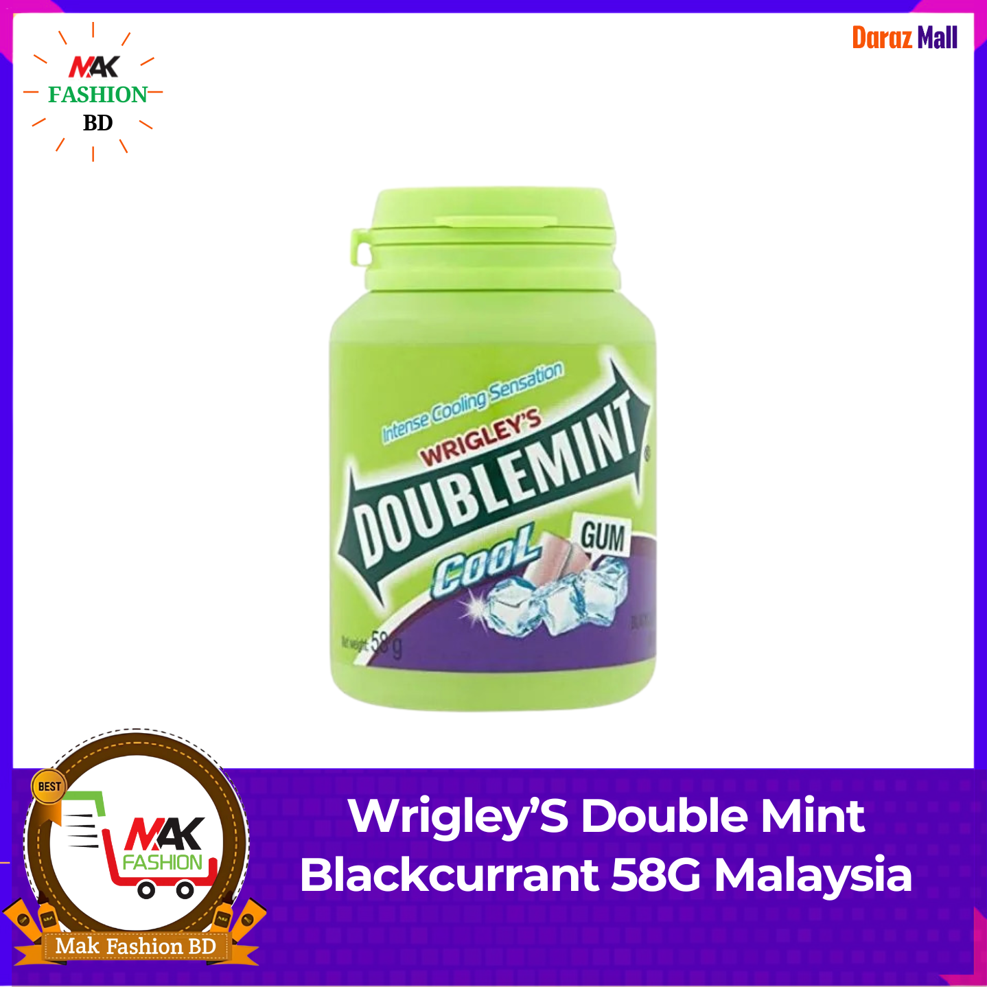 Wrigley’S Double Mint Blackcurrant 58g Malaysia 505438143