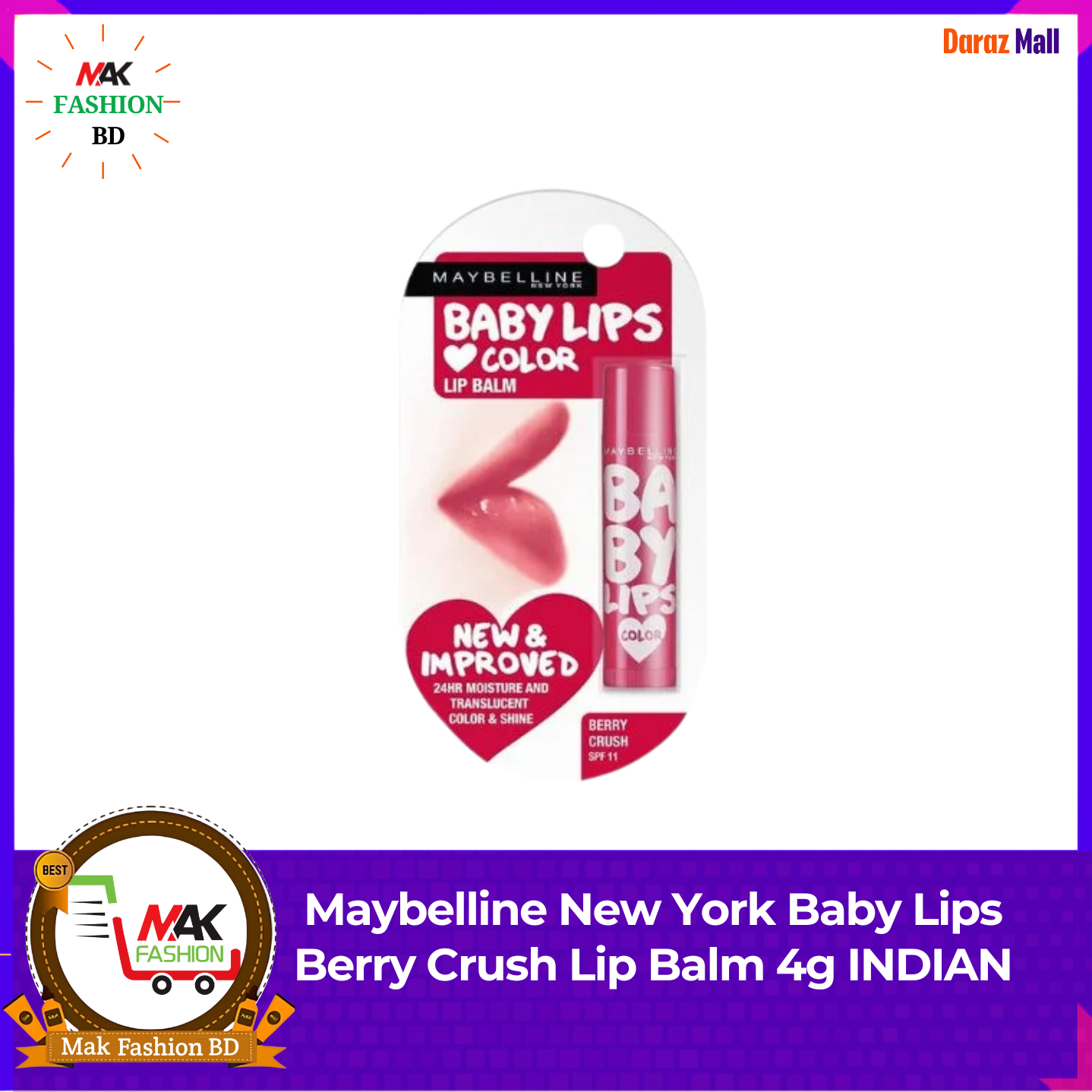 Maybelline New York Baby Lips Berry Crush Lip Balm 4g INDIAN 503962775