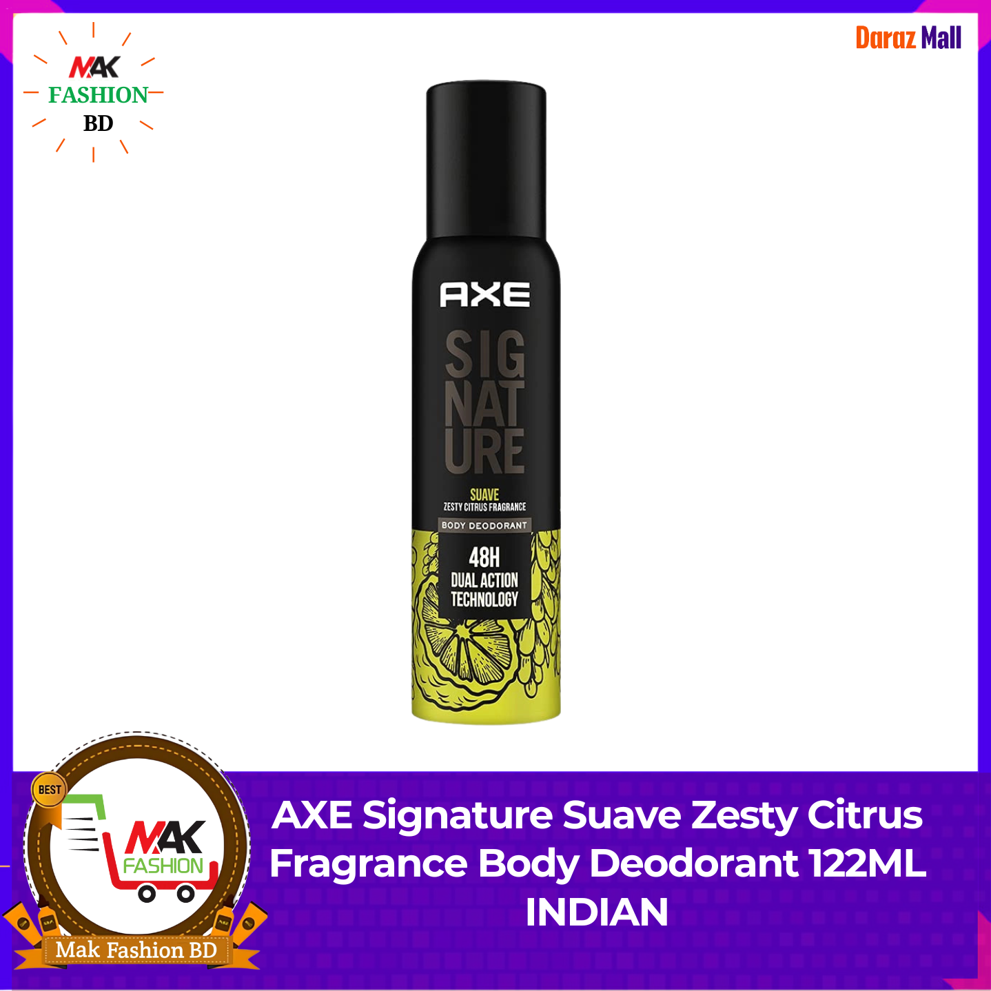 Axe Signature Suave Zesty Citrus Fragrance Body Deodorant 122ML INDIAN  482136842