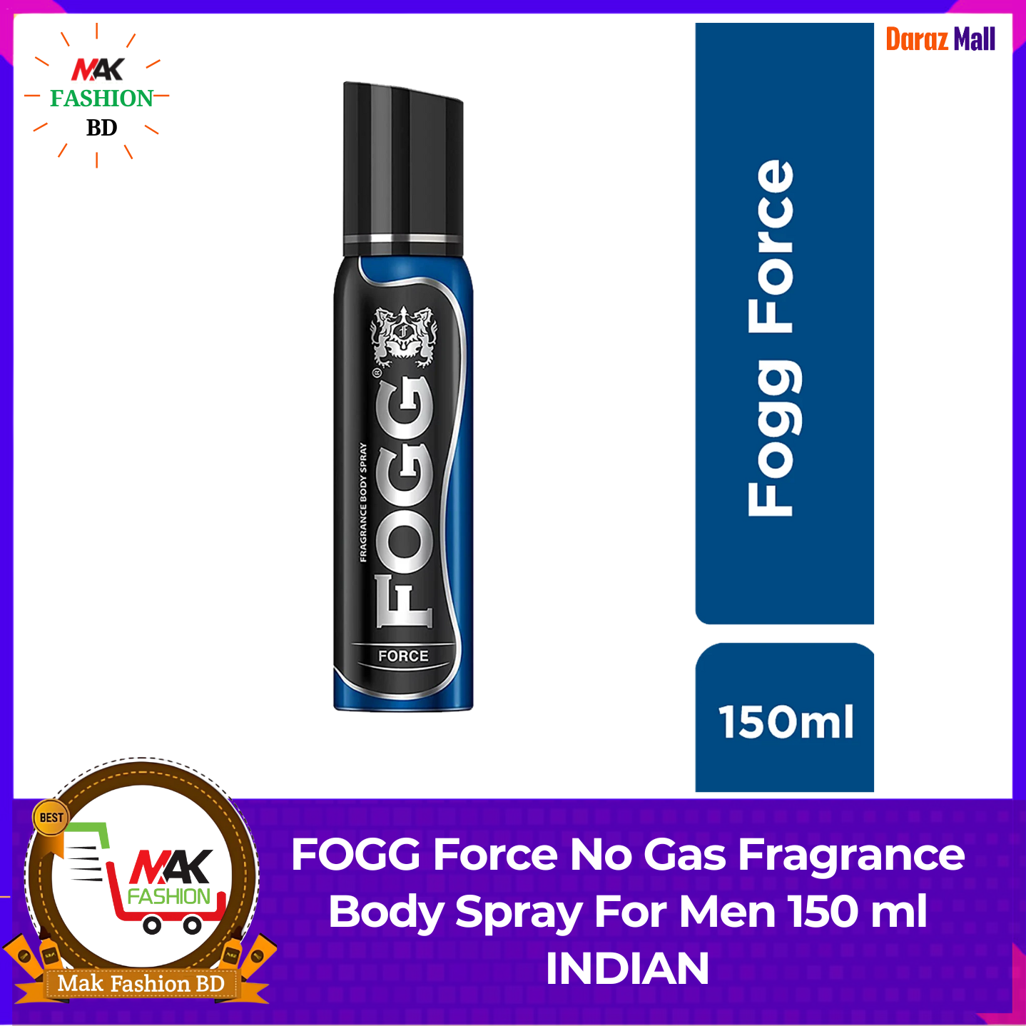 FOGG Force No Gas Fragrance Body Spray For Men 150ml INDIAN 388041266