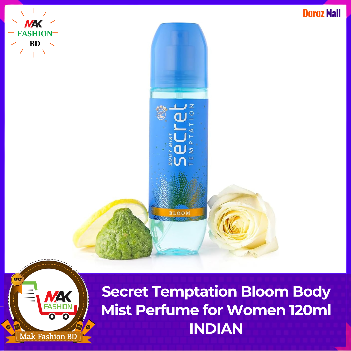 Secret Temptation Bloom Body Mist Perfume for Women 120ml INDIAN 388028085