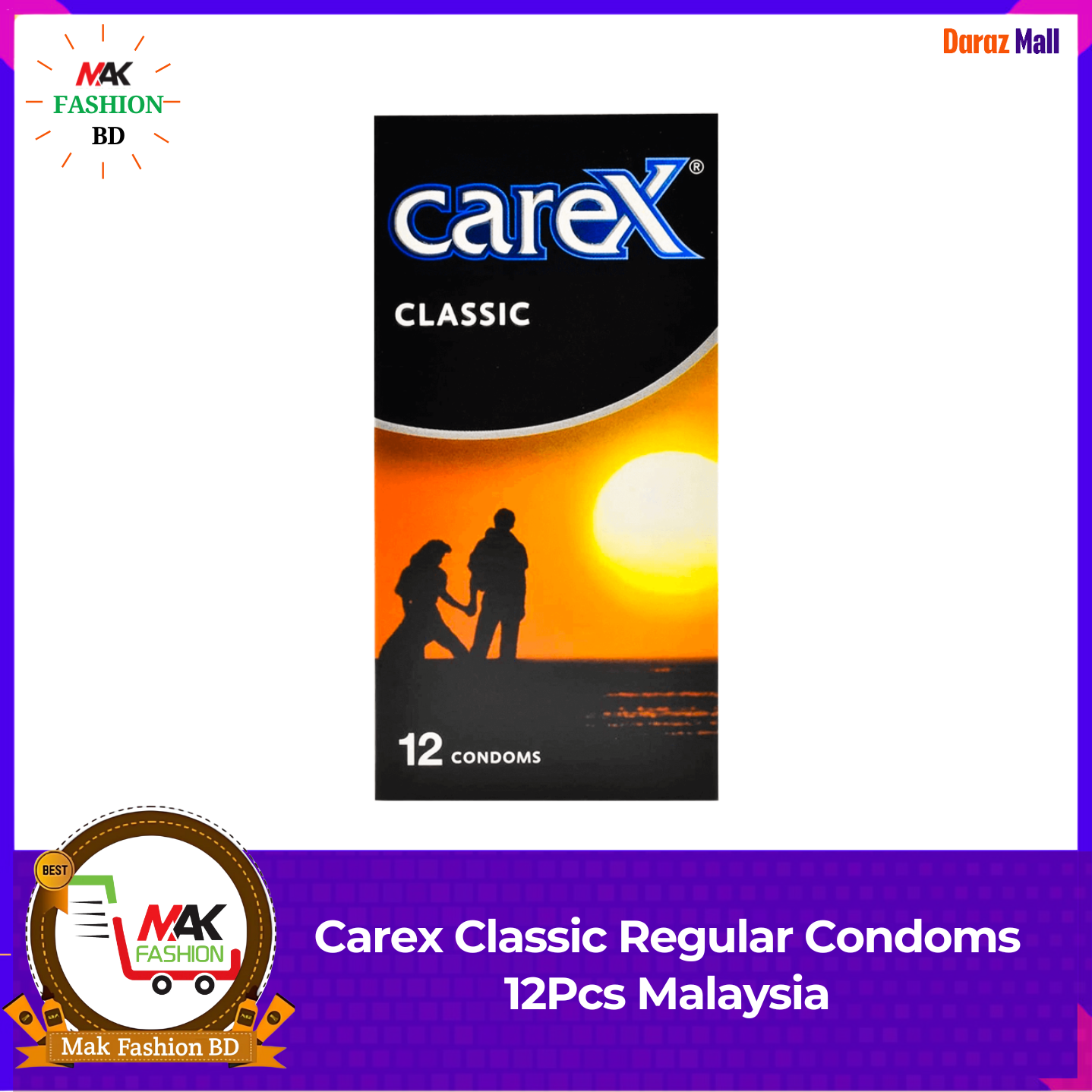 Carex Classic Regular Condoms 12Pcs Malaysia 385862655