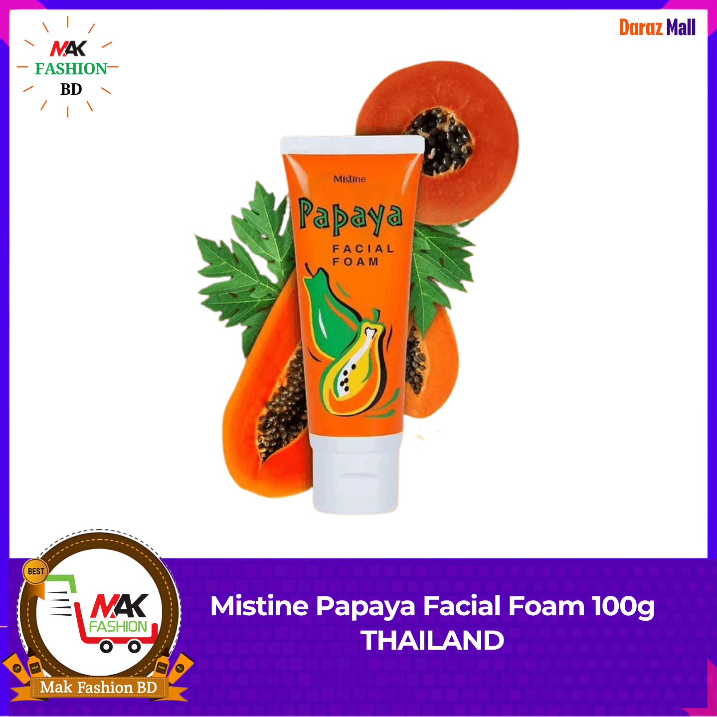 Mistine Papaya Facial Foam 100g THAILAND 373331623