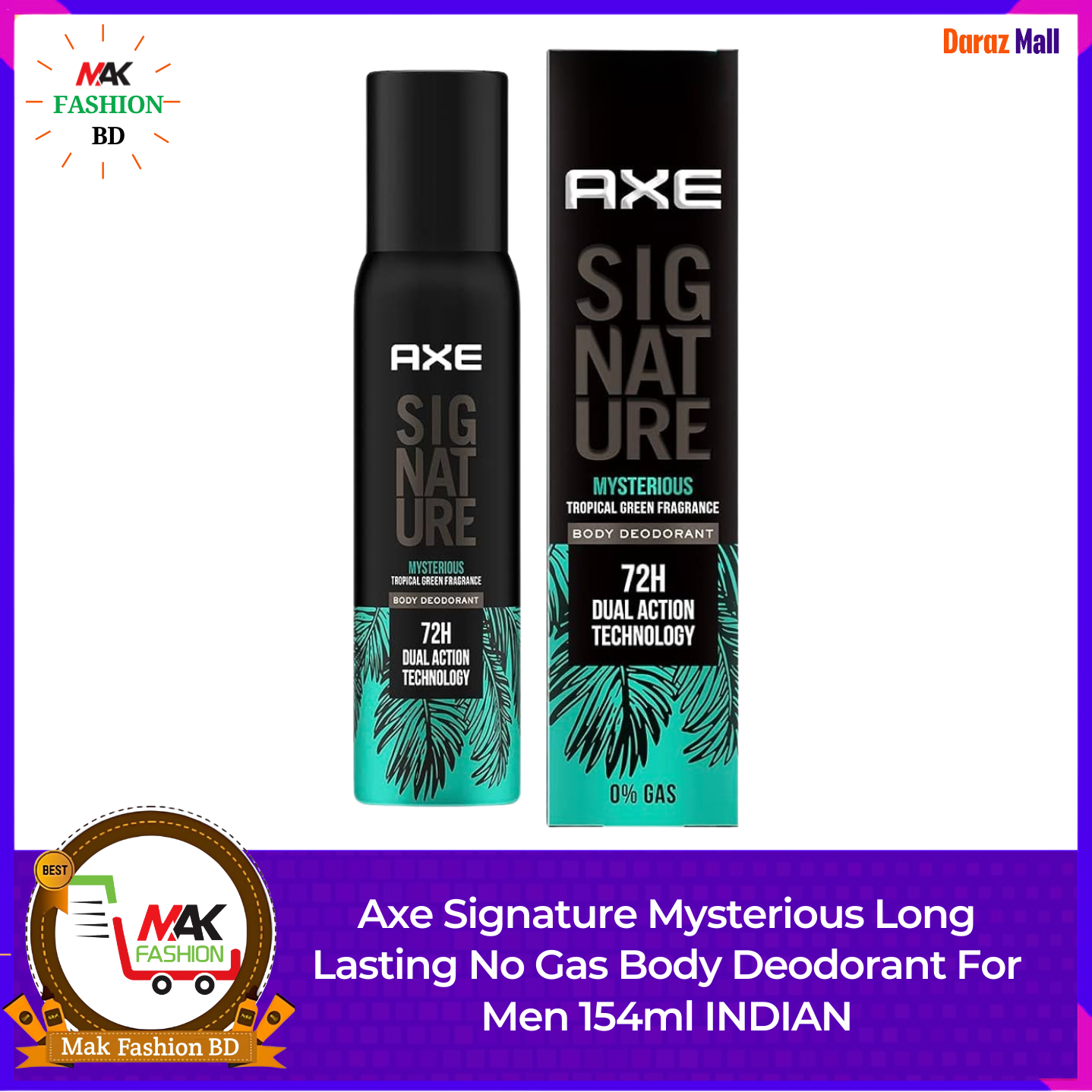 Axe Signature Mysterious Long Lasting No Gas Body Deodorant For Men 154ml INDIAN 526974188