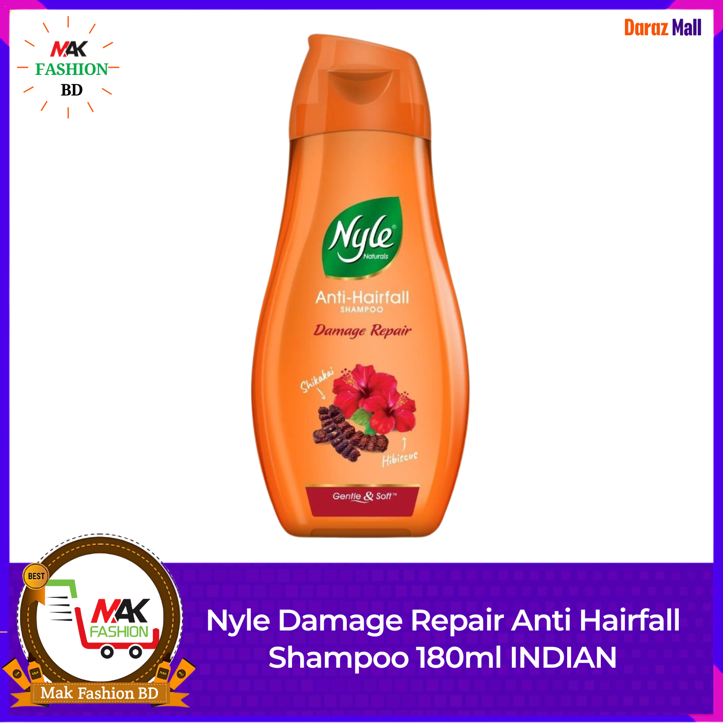 Nyle Damage Repair Anti Hairfall Shampoo 180ml INDIAN  366214877