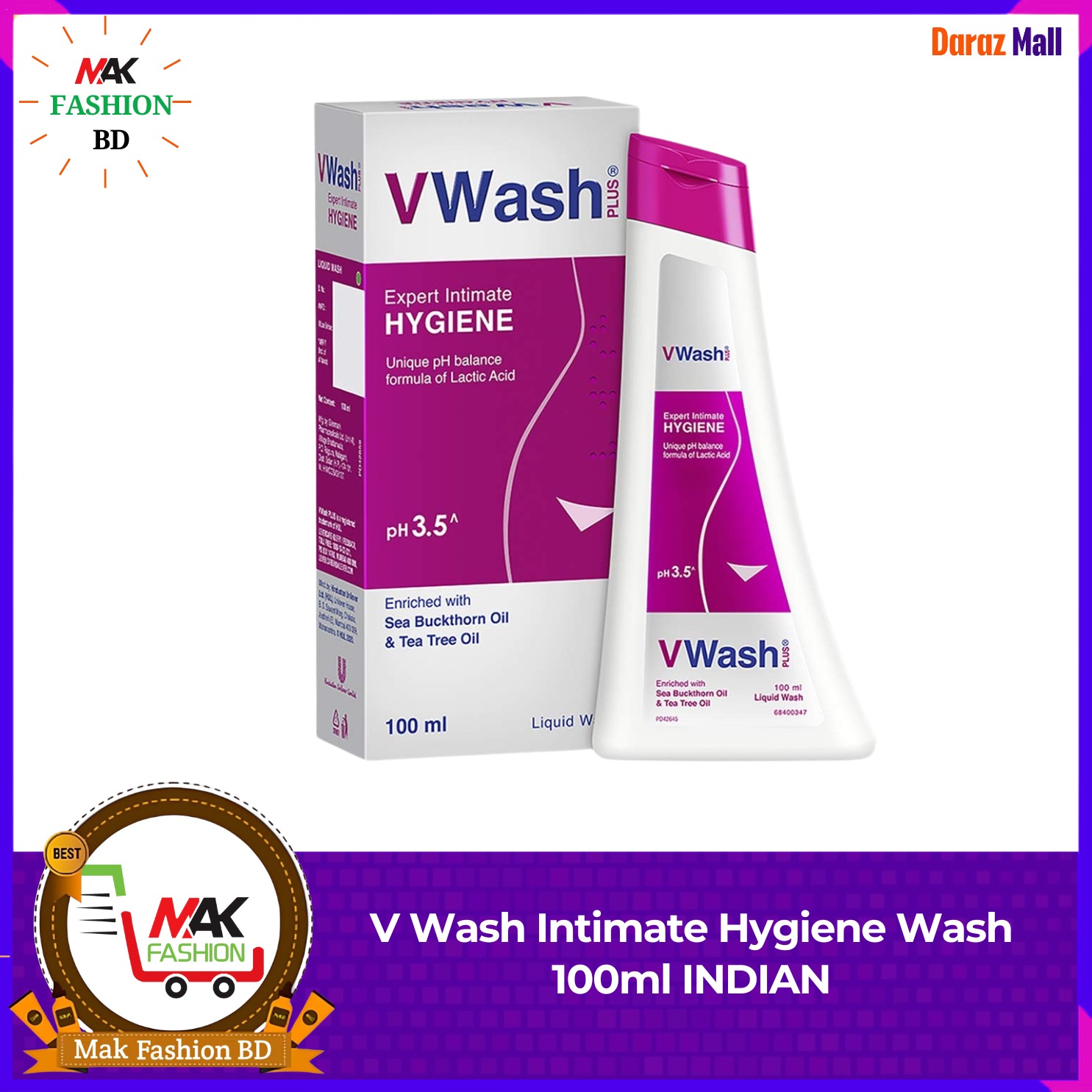 V Wash Intimate Hygiene Wash 100ml INDIAN 132788667
