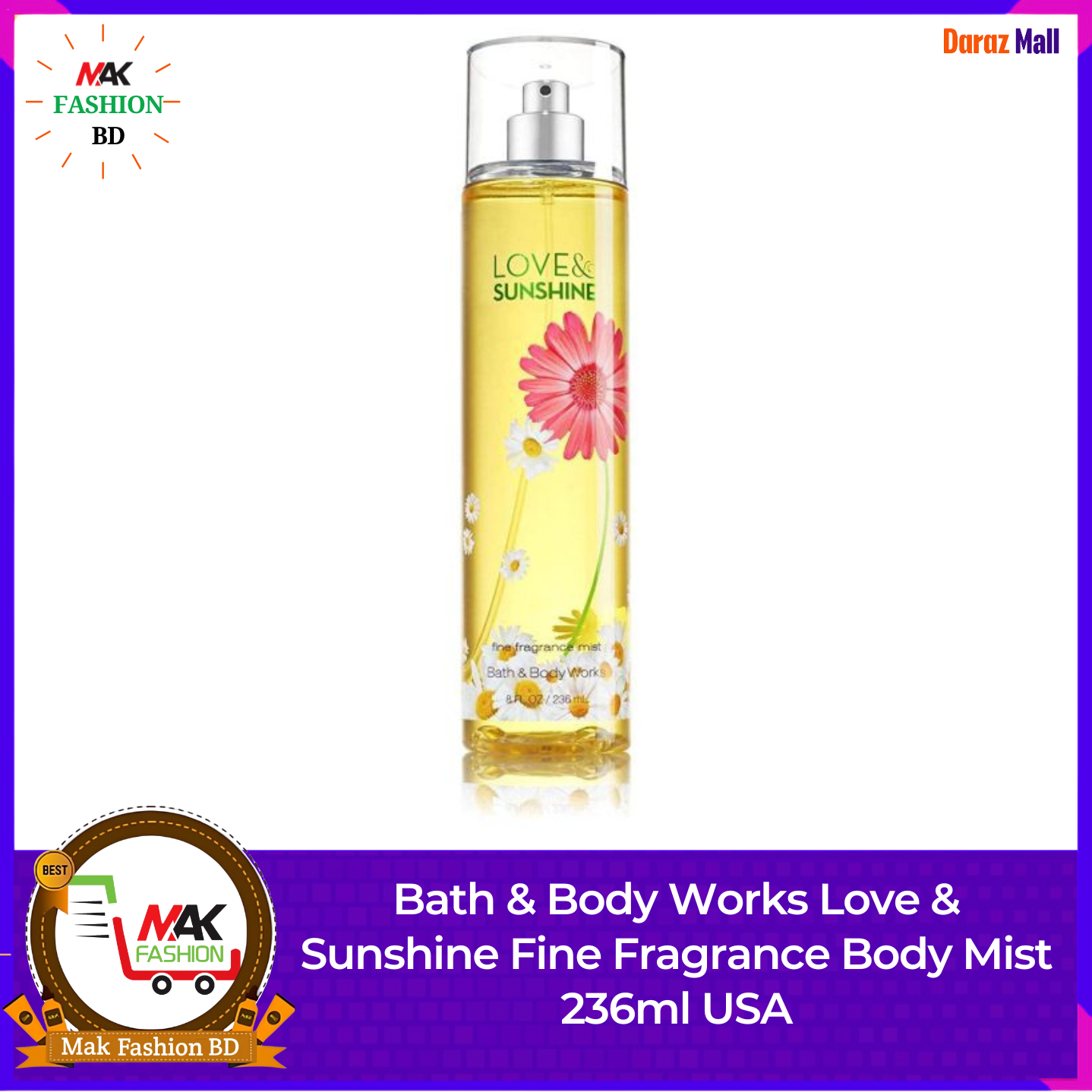 Bath & Body Works Love & Sunshine Fine Fragrance Body Mist 236ml USA 528339786