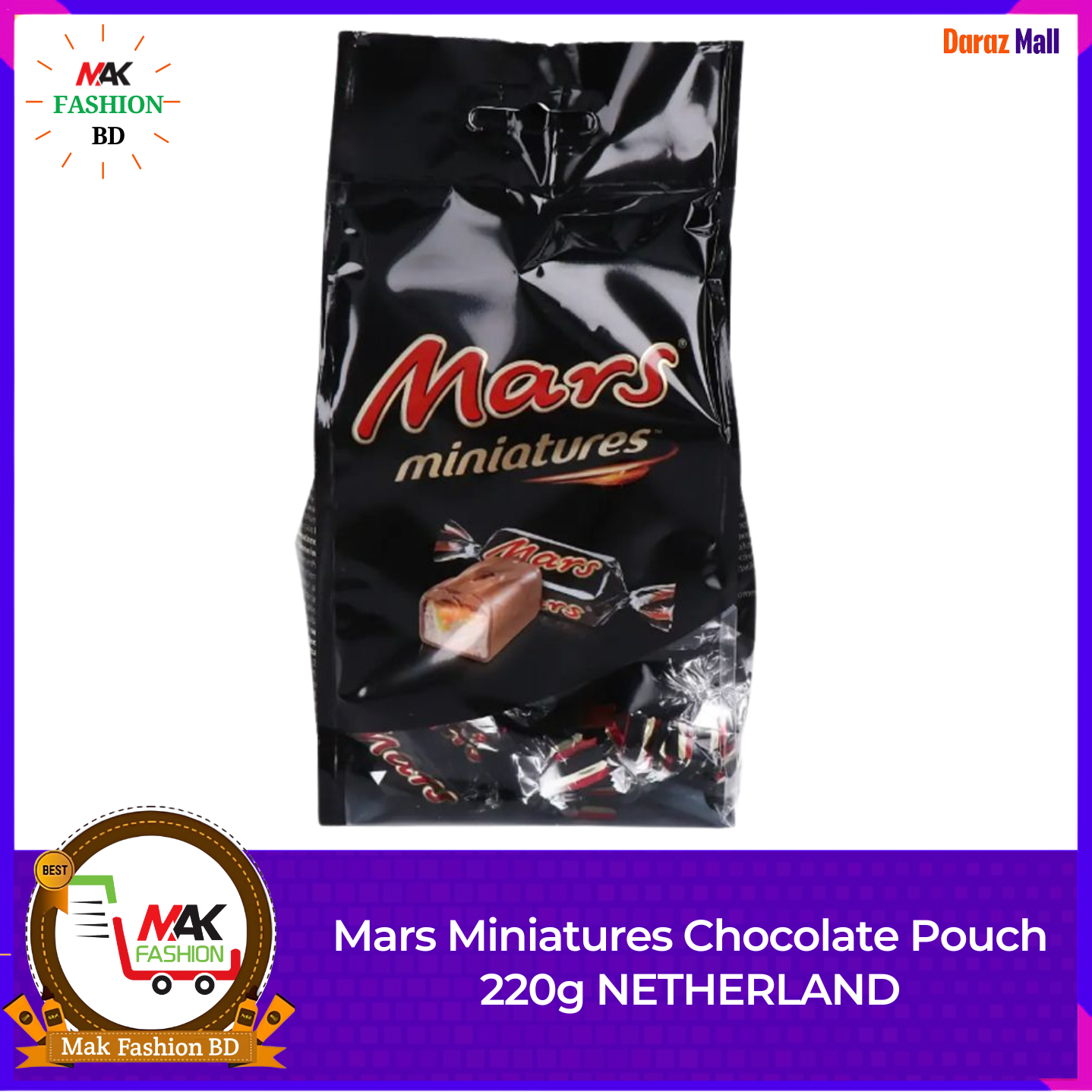 Mars Miniatures Chocolate Pouch 220g NETHERLAND 313615811