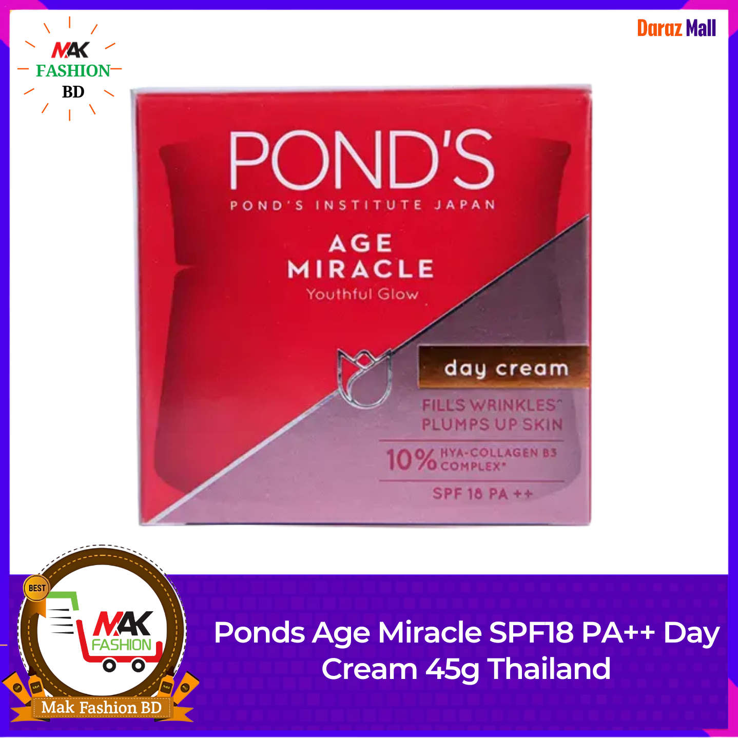 Ponds Age Miracle SPF18 PA++ Day Cream 45g Thailand 529733618