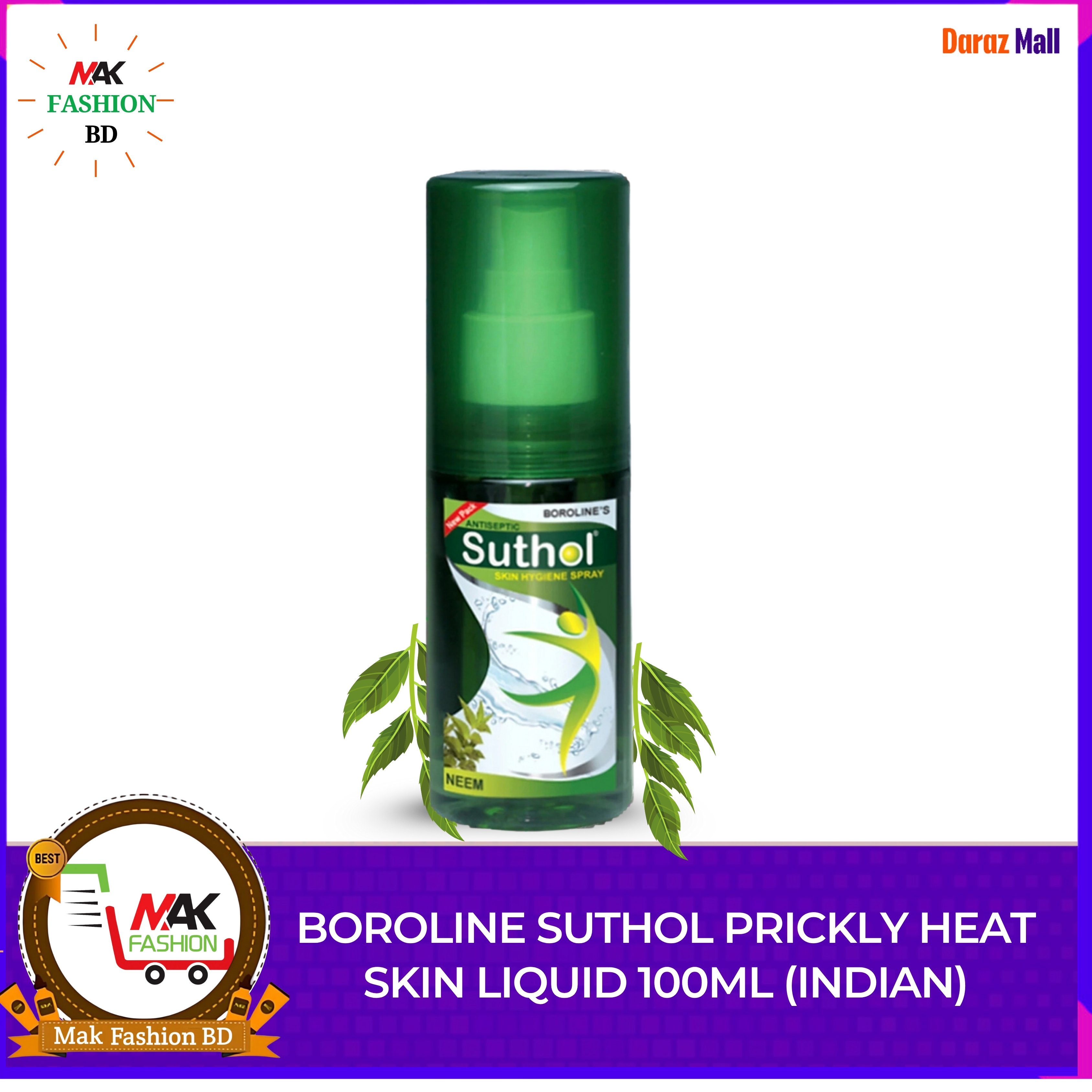 BOROLINE SUTHOL PRICKLY HEAT SKIN LIQUID 100ML INDIAN -165162756