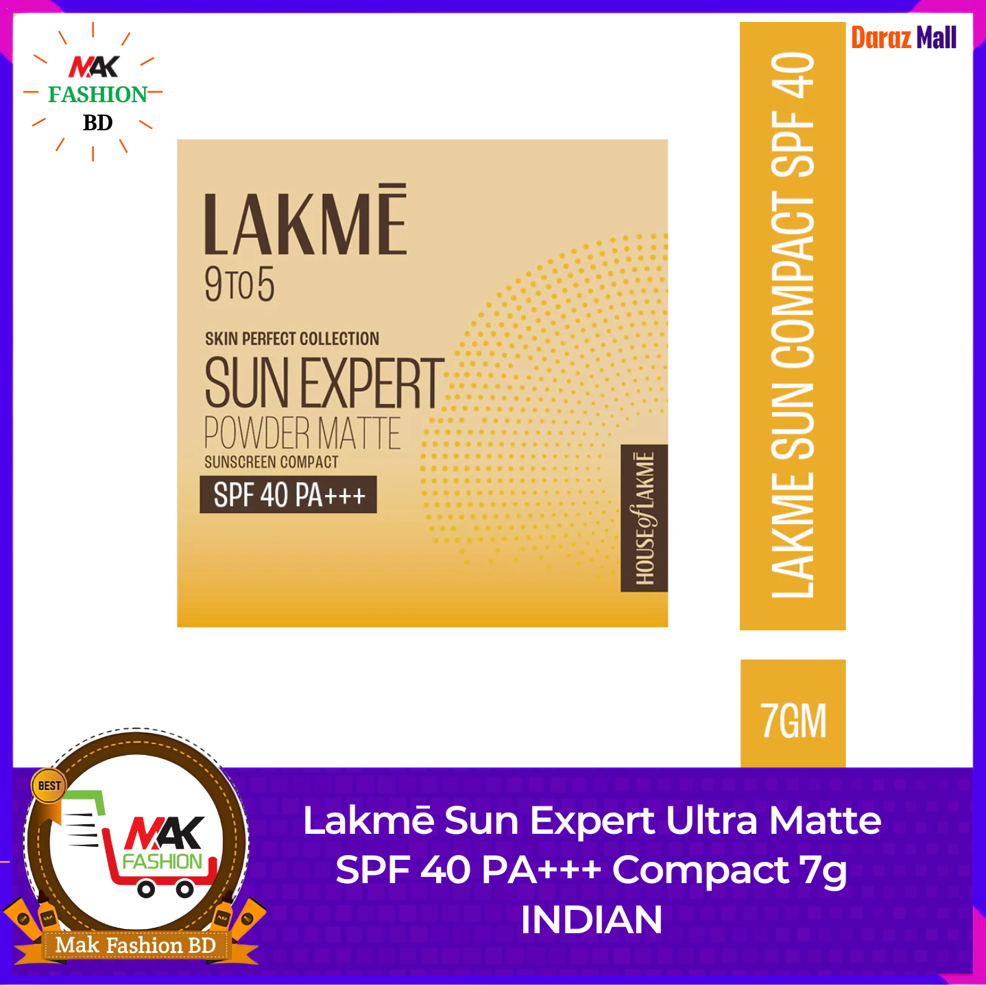 Lakme Sun Expert Ultra Matte SPF 40 PA+++ Compact 7gm INDIAN - 258918574