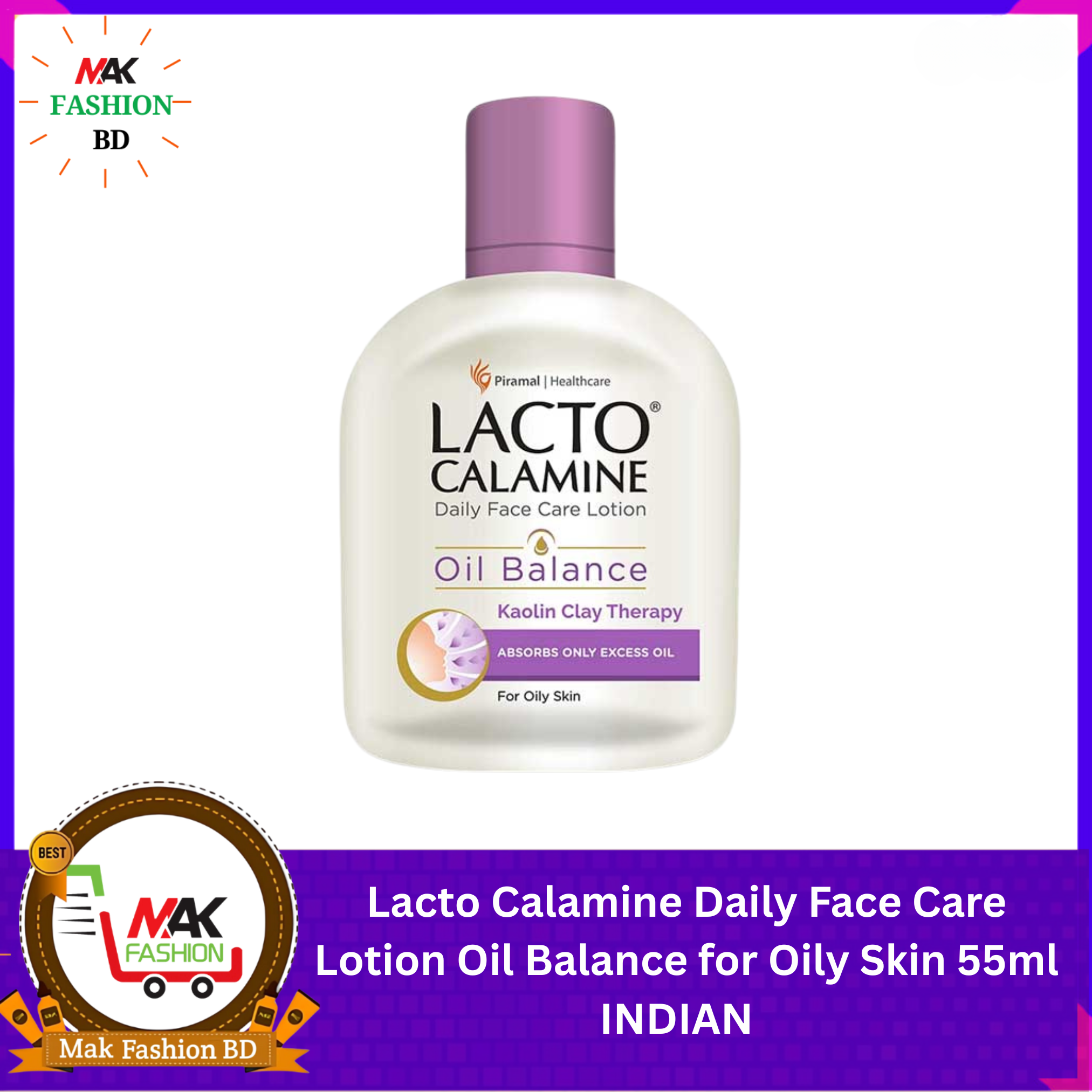 Lacto Calamine Daily Face Care Lotion Oil Balance for Oily Skin 55ml INDIAN 186159232
