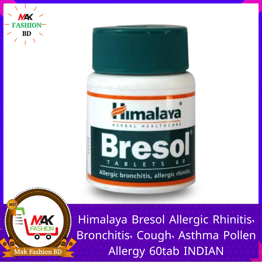 Himalaya Bresol Allergic Rhinitis, Bronchitis, Cough, Asthma and Pollen AllergyTablets 60tab INDIAN