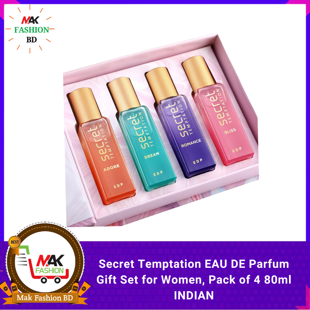 Secret Temptation EAU DE Parfum Gift Set for Women, Pack of 4 80ml INDIAN  543755582